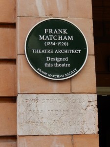Richmond Theatre' Matcham plaque and Foundation Stone