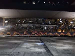 Richmond Theatre: view from stage to fly